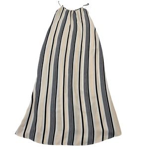 Lucca Couture Women's Neutral Striped Sleeveless Scoop Neck‎ Maxi Dress. Size XS